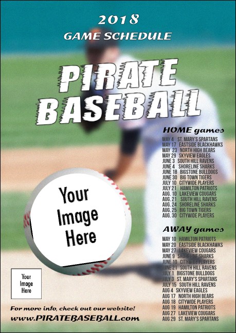 Baseball Schedule Club Flyer Product Front
