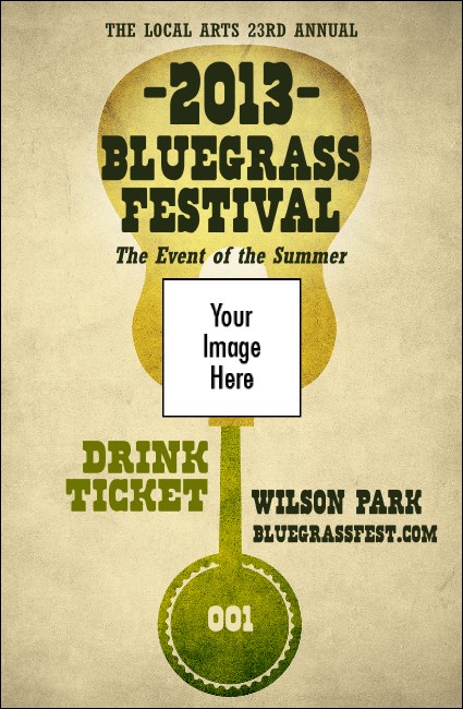 Guitar and Banjo Drink Ticket Product Front
