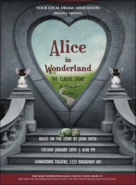 Alice in Wonderland Invitation Product Front