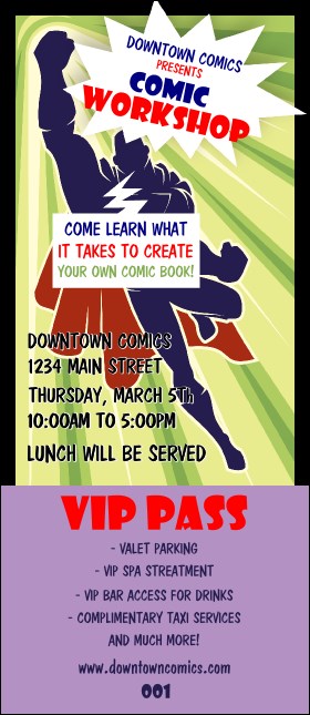 Comic Book VIP Pass Product Front