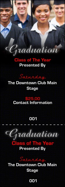 Graduation Event Ticket Product Front