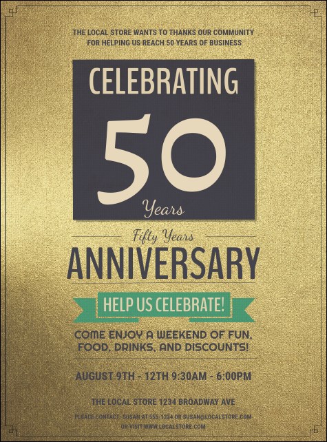 50th Anniversary Flyer