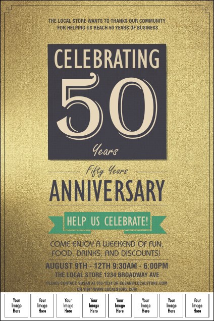 50th Anniversary Logo Poster Product Front