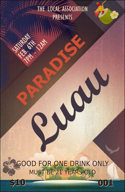 Paradise Drink Ticket Product Front
