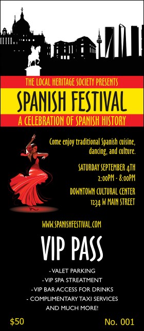 Spanish Festival VIP Pass Product Front