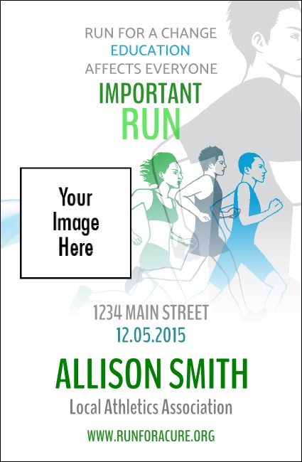 Run for a Cause (Blue-Green) VIP Event Badge Small