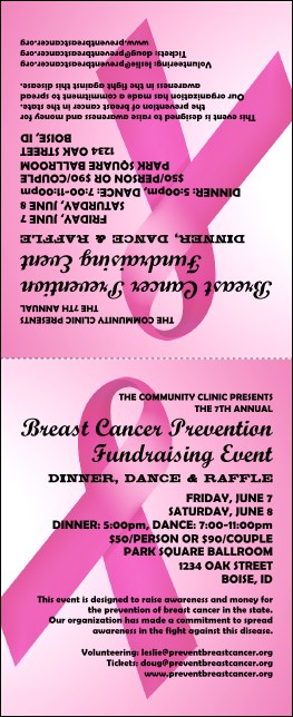 Pink Ribbon Table Tent