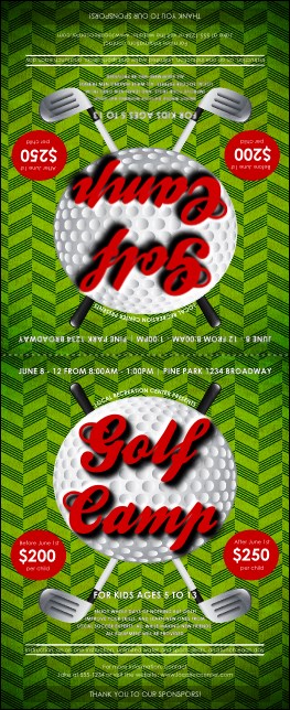 Golf Camp Table Tent