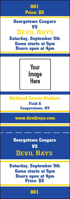 Sports Ticket 005 Event Ticket Product Front