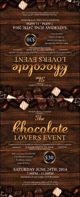 Chocolate Table Tent