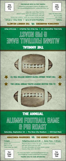 Football Green Table Tent