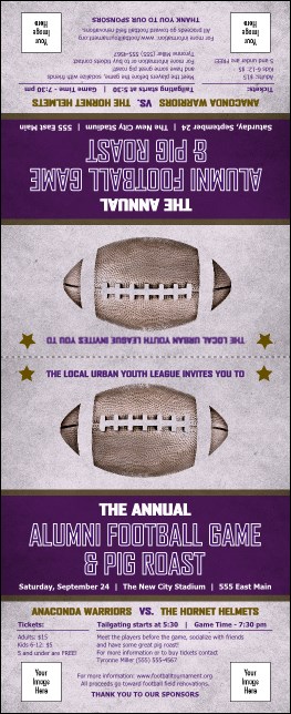 Football Purple Table Tent