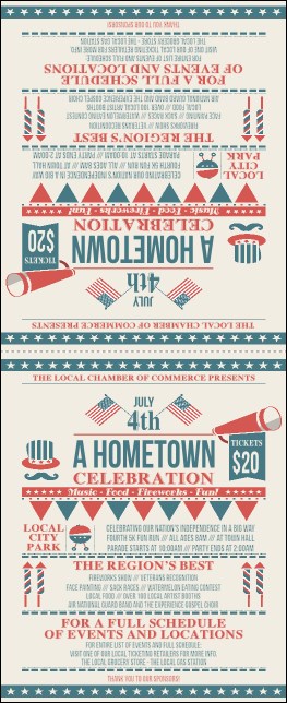 Fourth of July Hometown Table Tent