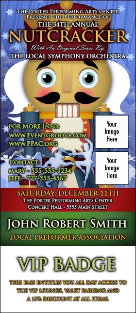 Nutcracker VIP Event Badge Large