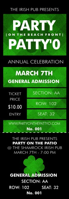 St Patrick's Day Plaid Reserved Event Ticket