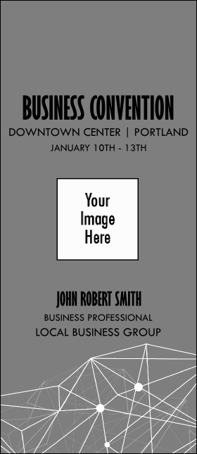 White Geometric Patterns VIP Event Badge Large Product Front