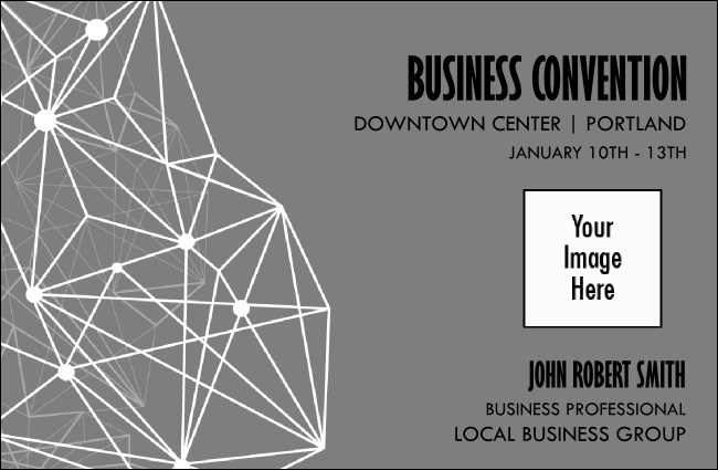 White Geometric Patterns VIP Event Badge Small Product Front