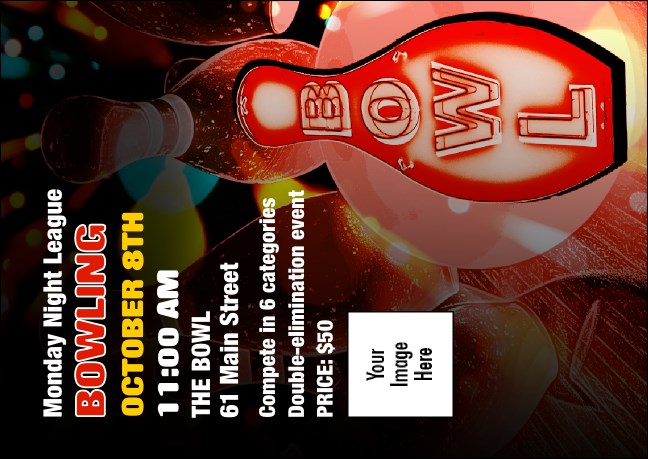 Bowling Club Flyer Product Front