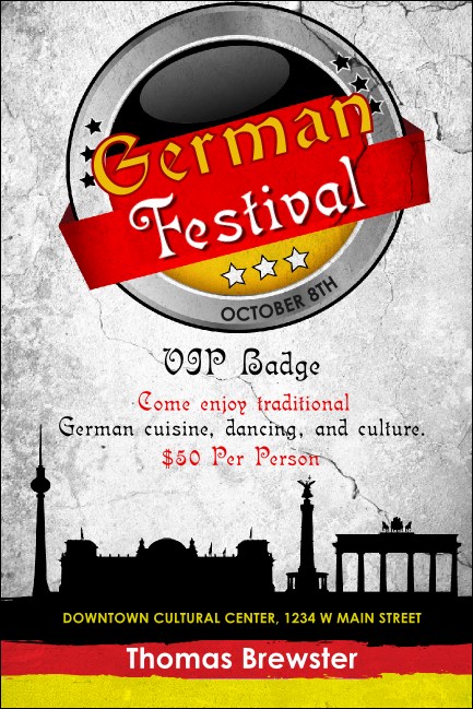 German Economy Event Badge Product Front