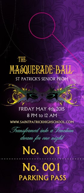 Masquerade Ball Hang Tag Product Front