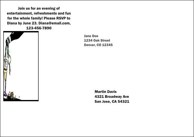 Celebration Postcard Mailer Product Back