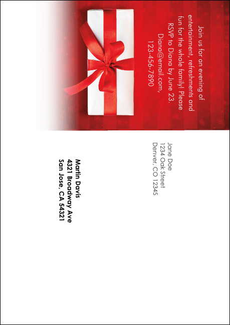 Holiday Gift Postcard Mailer Product Back