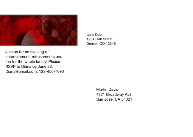Mixed Martial Arts Postcard Mailer (Red) Product Back