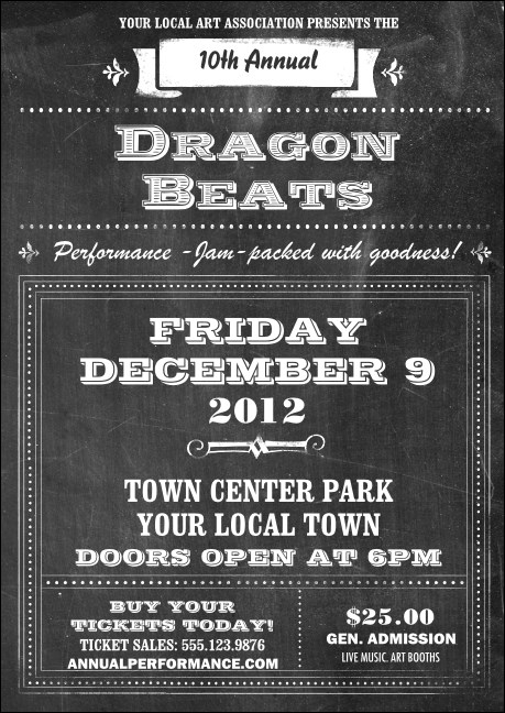 Retro Chalkboard Postcard Mailer Product Front