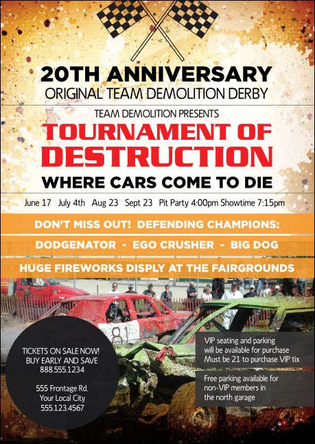 Crash Zone Postcard Mailer