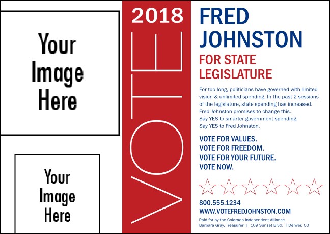 Modern Vote Postcard Mailer Product Front