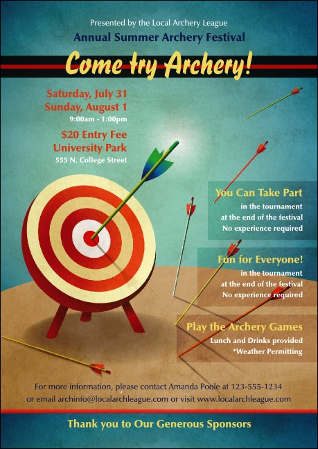 Archery Postcard Mailer Product Front