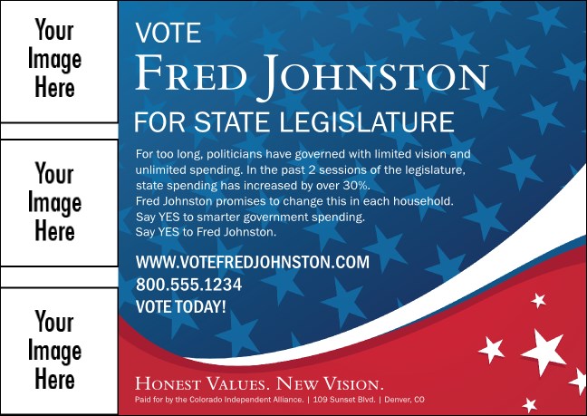 Patriotic Vote  Postcard Mailer