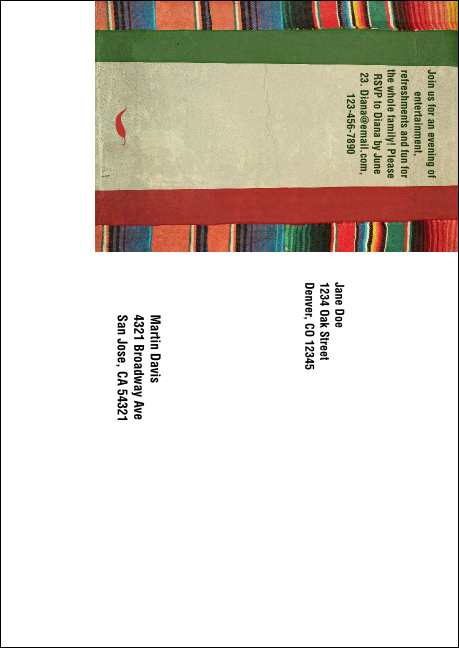 Mexican Hat Postcard Mailer Product Back