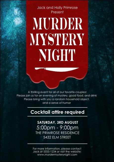 Murder Mystery Postcard Mailer