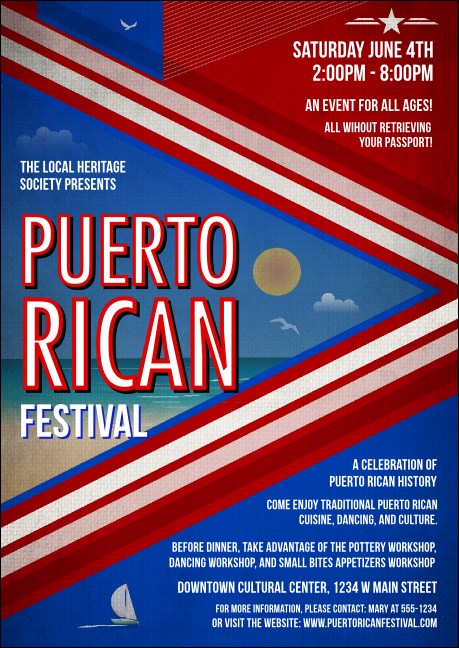 Puerto Rico Flag  Postcard Mailer Product Front