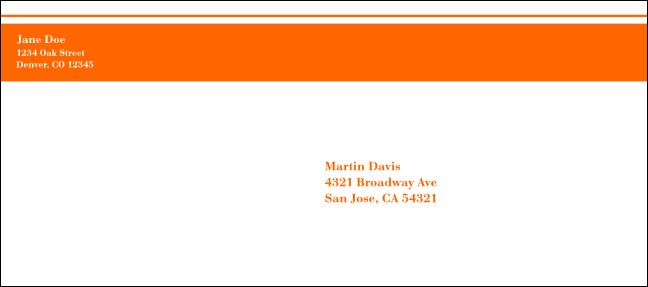 Orange Stripe #9 Envelope
