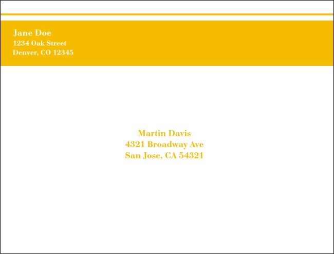 Yellow Stripe A2 Envelope Product Front