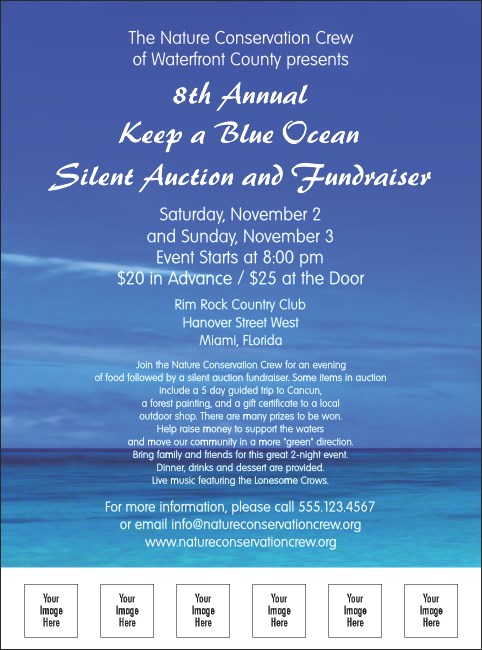 Print Flyer Nature Theme Ocean Product Front