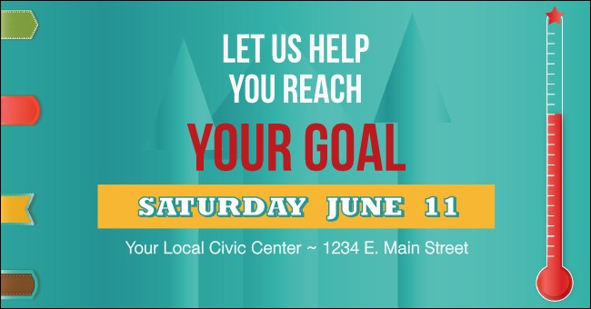 Fundraising Thermometer Facebook Ad Product Front