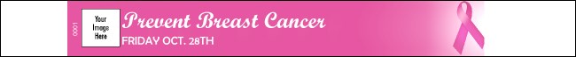 Pink Ribbon Premium Synthetic Wristband Product Front
