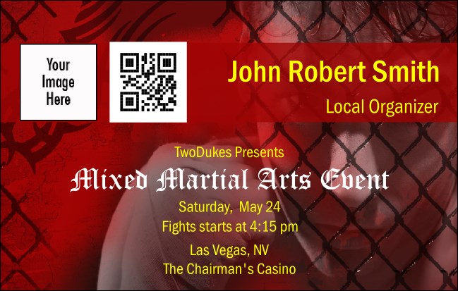 Mixed Martial Art VIP Event Badge Medium VIP Event Badge Medium