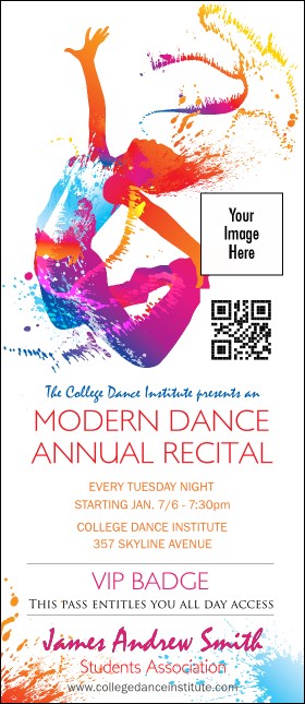 Modern Dance VIP Event Badge Large VIP Event Badge Large Product Front