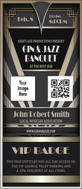 Roaring 20s VIP Event Badge Large VIP Event Badge Large Product Front