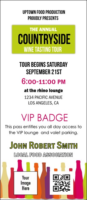 Funky Bottles VIP Event Badge Large Product Front