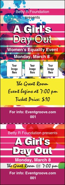 Women's Expo Abstract Event Ticket Product Front