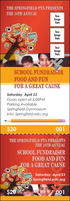 Fundraiser for Education Event Ticket Product Front