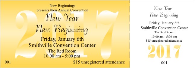 Year General Admission Ticket (Gold) Product Front