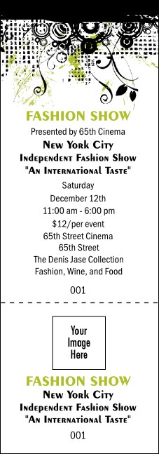 Fashion Show General Admission Ticket Product Front
