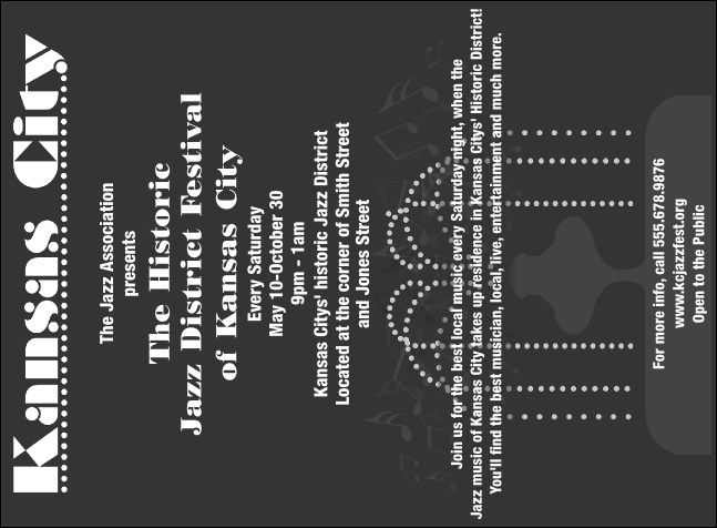 Kansas City Invitation (Black & white) Product Front