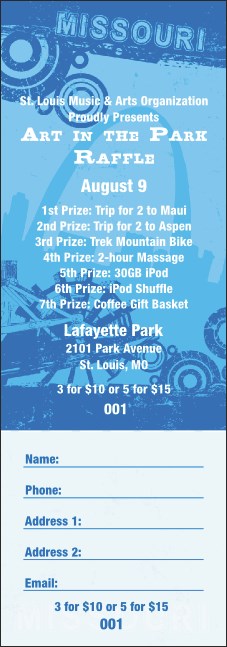 Missouri Raffle Ticket Product Front